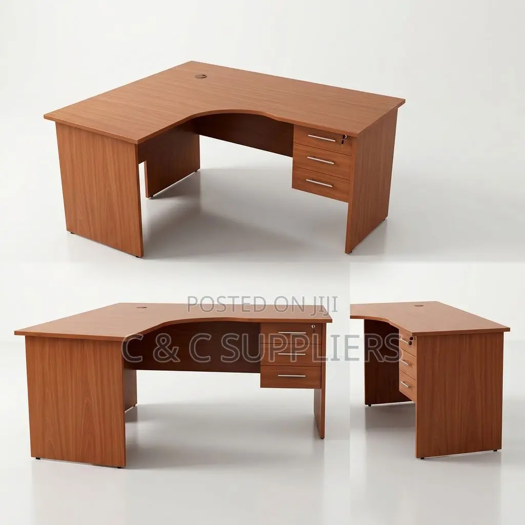 Brown Customized L-Shaped Writing Desk-120cm