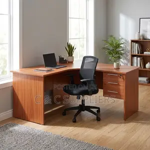 Brown Customized L-Shaped Writing Desk-120cm
