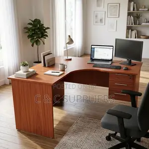 Brown Customized L-Shaped Writing Desk-120cm