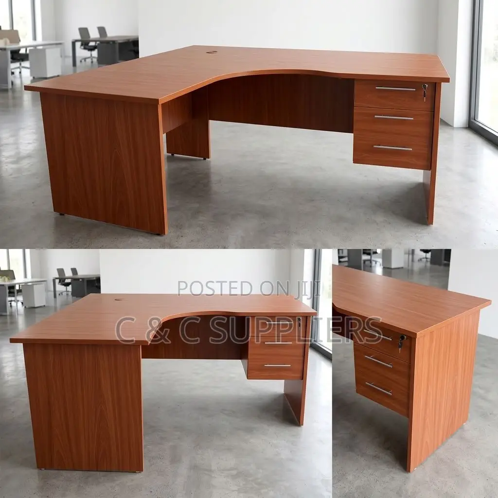 Brown Customized L-Shaped Writing Desk-120cm