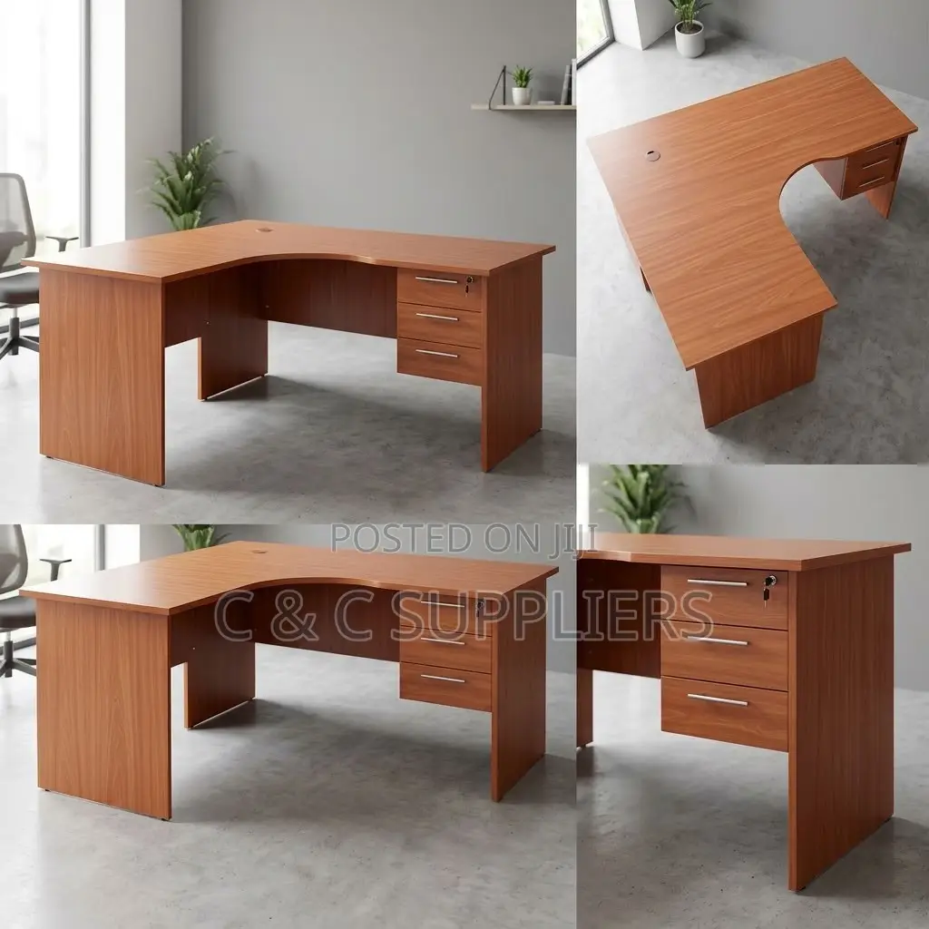 Brown Customized L-Shaped Writing Desk-120cm