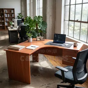 Brown Customized L-Shaped Writing Desk-120cm