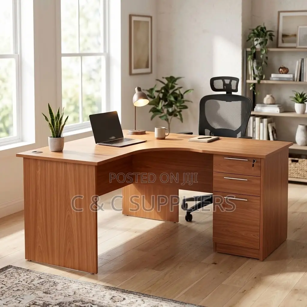 Brown Customized L-Shaped Writing Desk-120cm