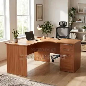 Brown Customized L-Shaped Writing Desk-120cm