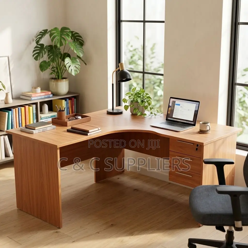 Brown Customized L-Shaped Writing Desk-120cm
