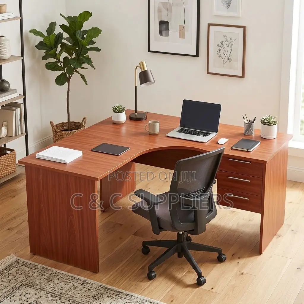Brown Customized L-Shaped Writing Desk-120cm