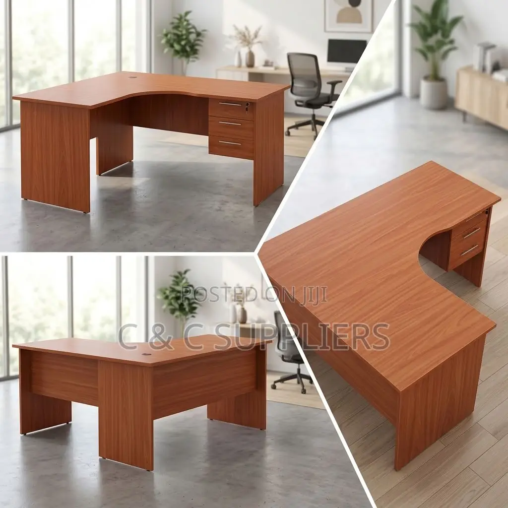 Brown Customized L-Shaped Writing Desk-120cm