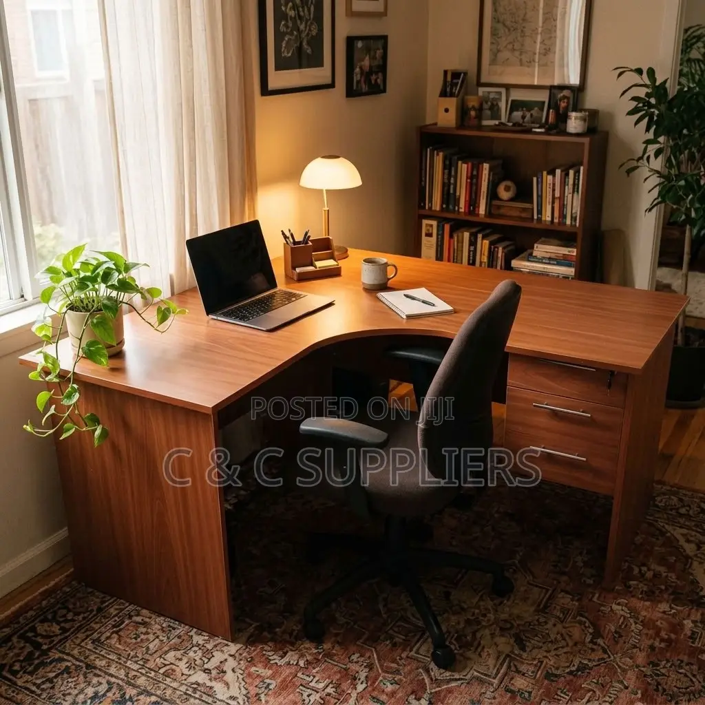Brown Customized L-Shaped Writing Desk-120cm