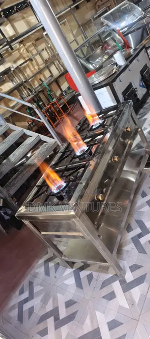 DMK Restaurant Stainless Steel Three Burners Cooking Range
