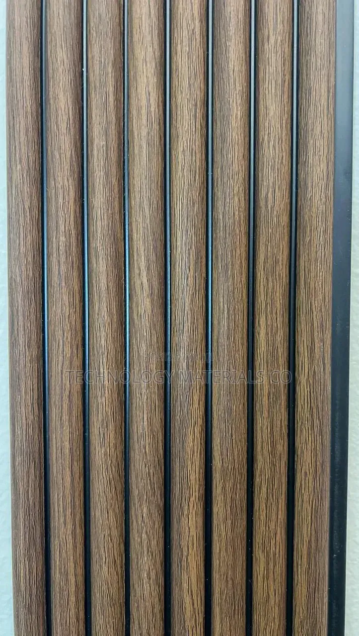 Walnut Brown PS Wall Panel – Modern Decorative Fluted Wall Cladding