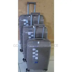 Unbreakable Double Zip Rubber Suitcase Pp 3 in 1