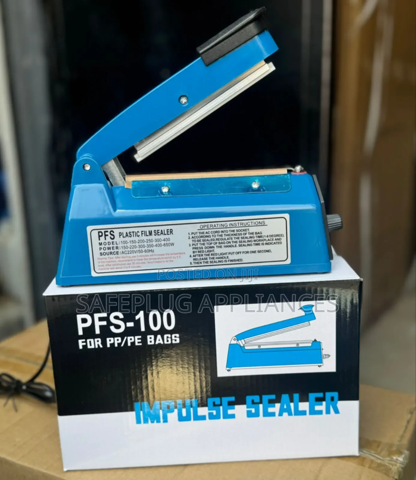 Compact Plastic Packaging Heat Sealer Machine 100mm