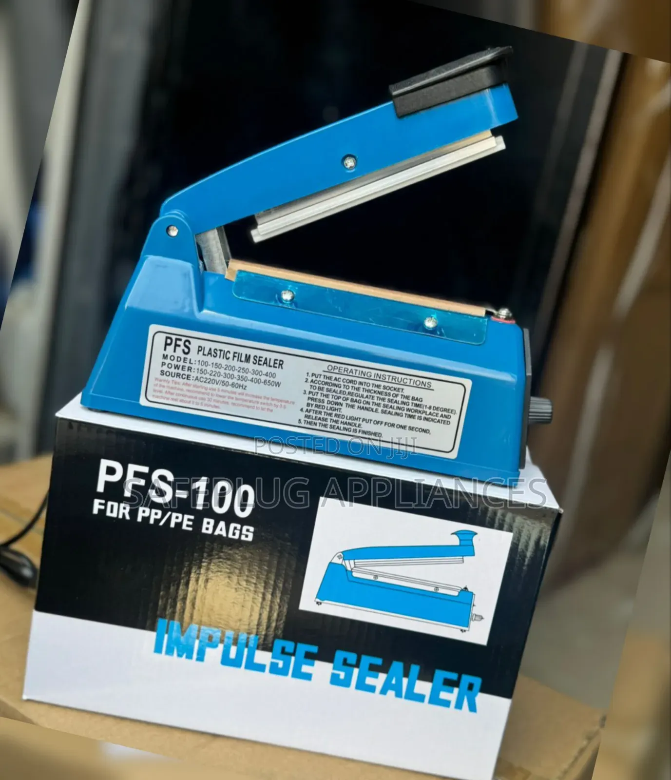 Compact Plastic Packaging Heat Sealer Machine 100mm