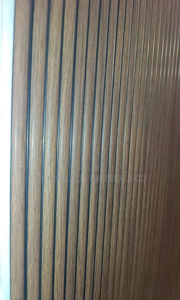 Walnut Brown PS Wall Panel – Modern Decorative Fluted Wall Cladding - thumbnail 2