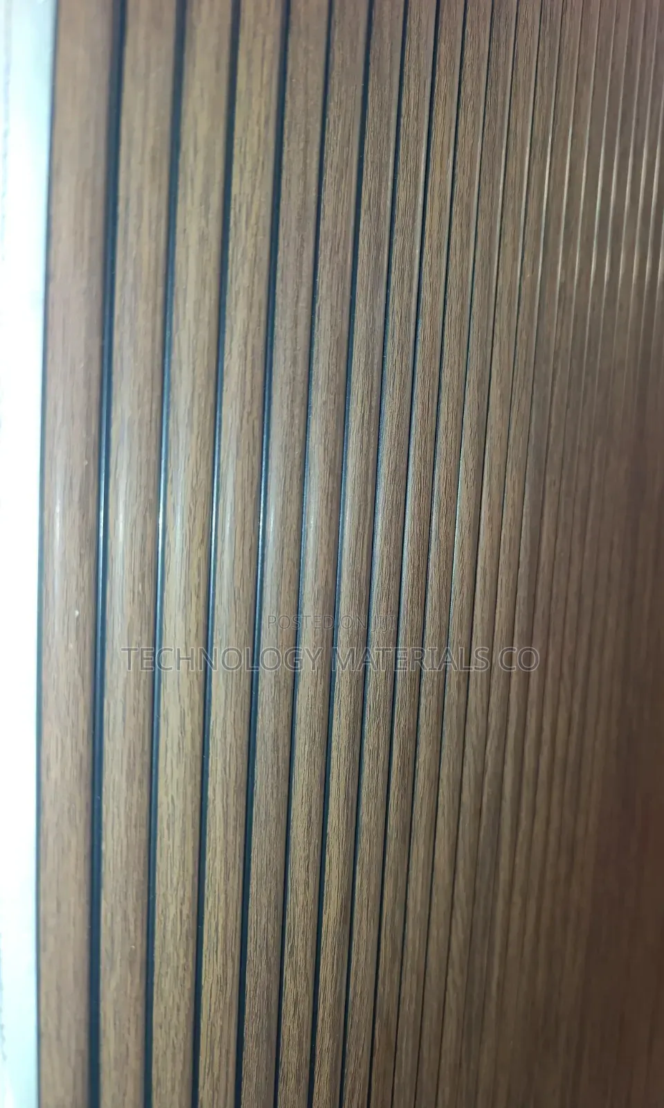 Walnut Brown PS Wall Panel – Modern Decorative Fluted Wall Cladding