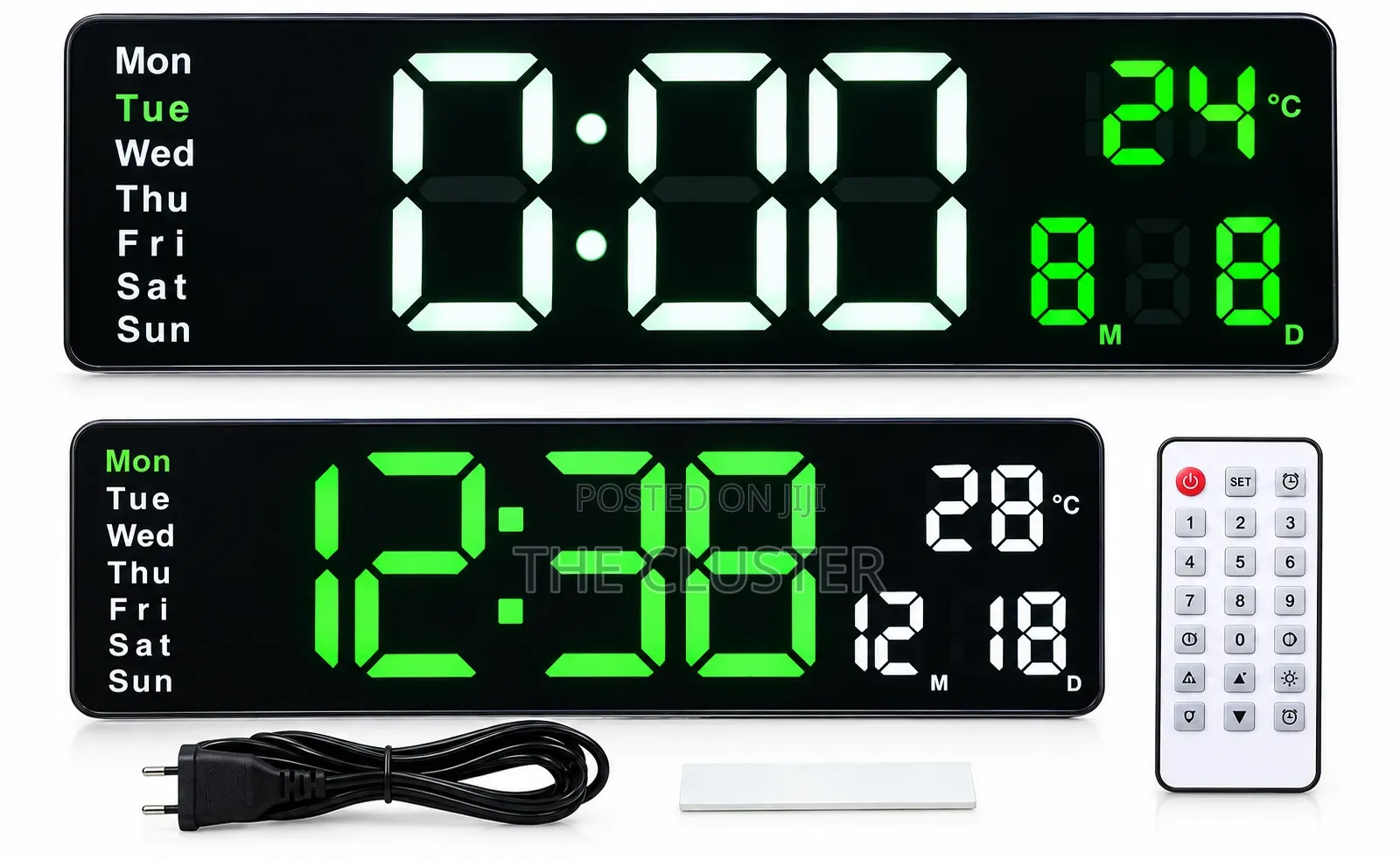 Remote Control Digital Wall Clock