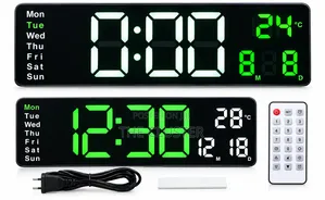 Remote Control Digital Wall Clock