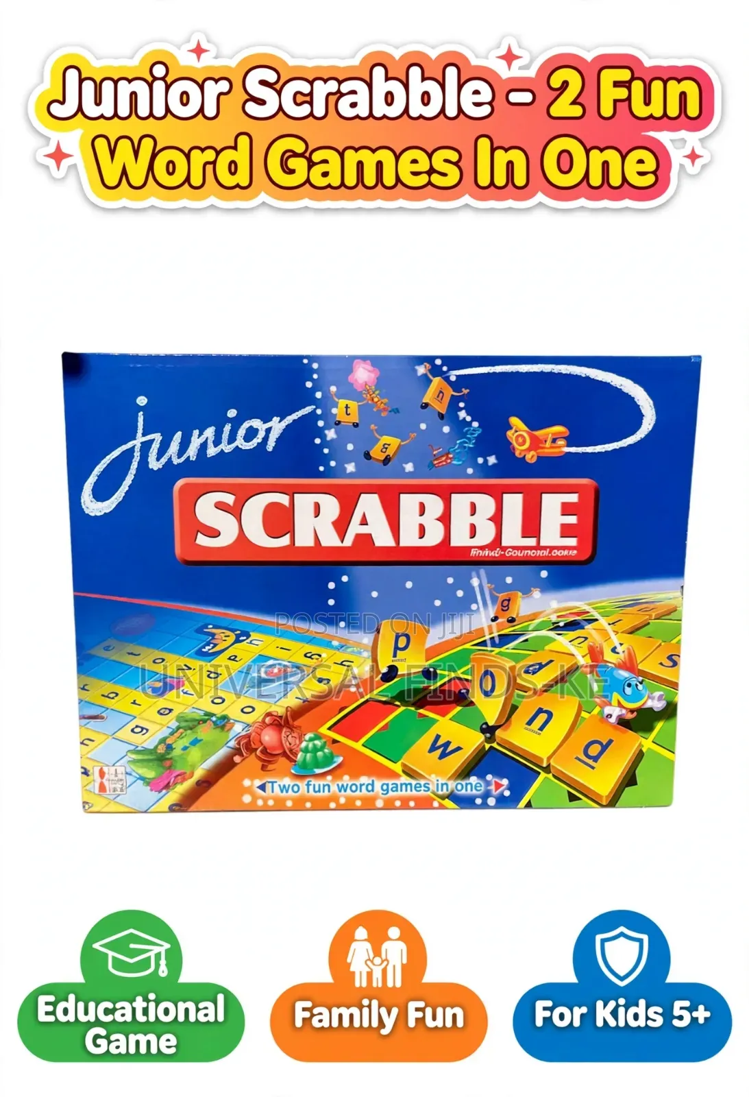 Scrabble Junior Board Game for Kids Educational Word Building
