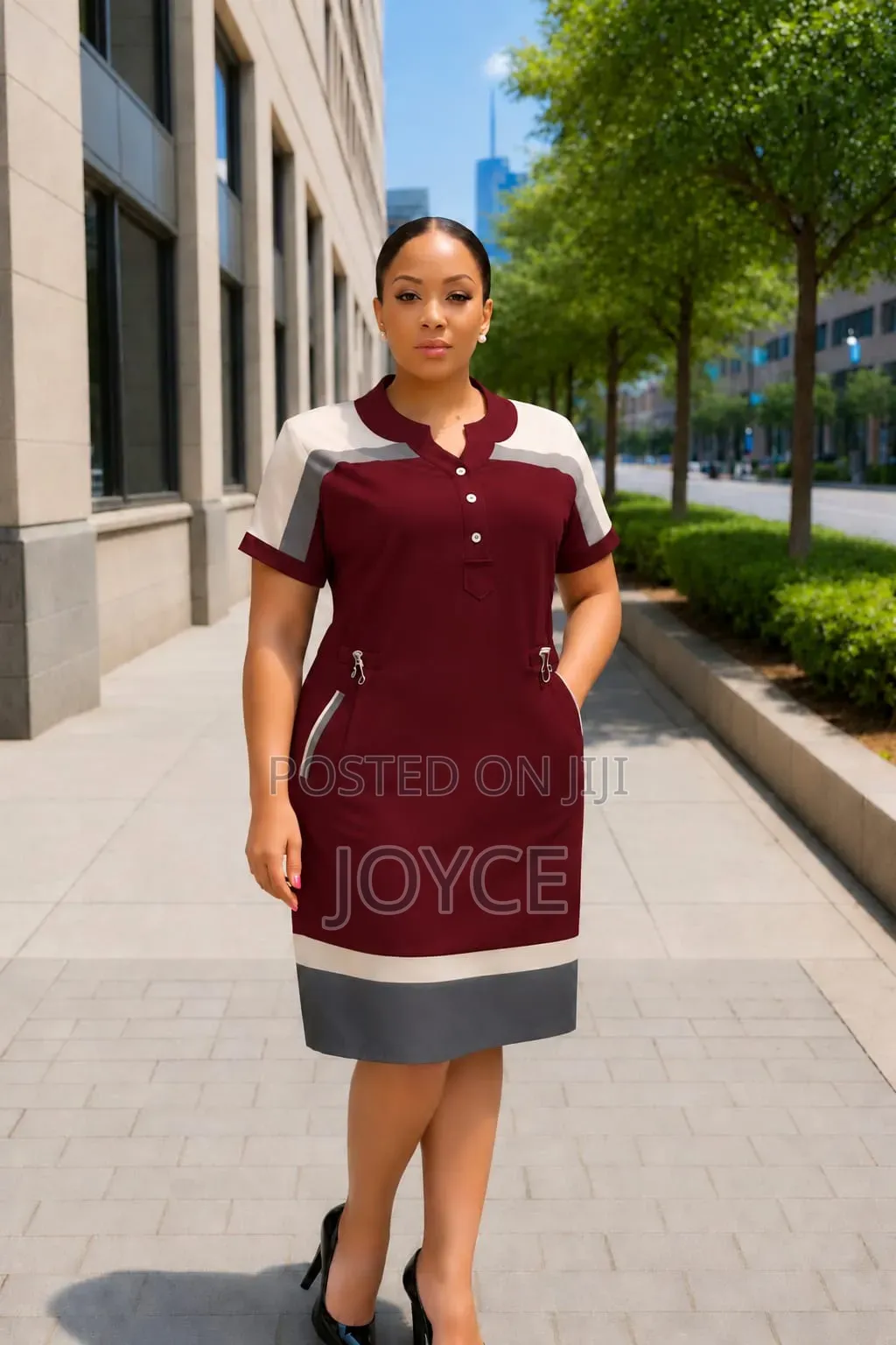 Official Short Sleeved Straight Dress