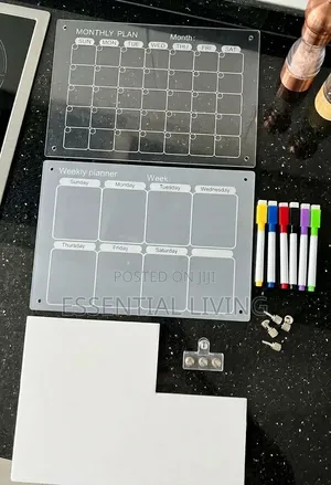 Magnetic Monthly & Weekly Planner Acrylic Fridge Calendar Set