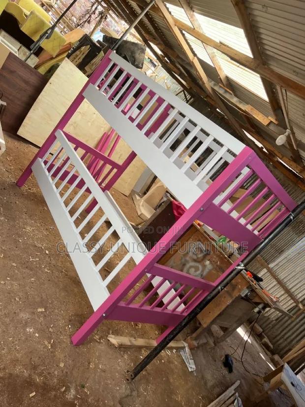 4x6 Pink and White Bunk Bed - thumbnail 2