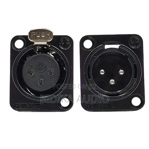 Mini XLR 3 Pin Socket Male Female Black Solder 3pin XLR Female Jack