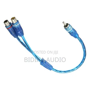 RCA Y Adapter Connector 1 Male to 2 Female,