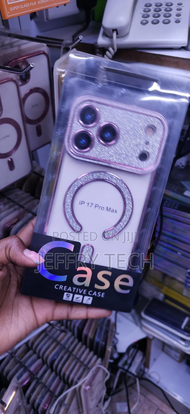 Electroplated Silver and Pink Glitter MagSafe Case iPhone 17 Pro Max - thumbnail 2