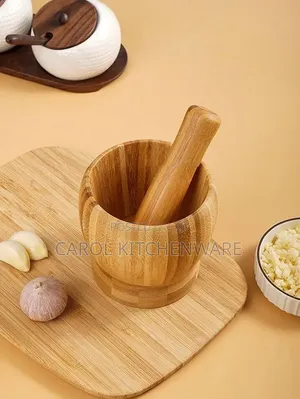 Bamboo Mortal and Pestle