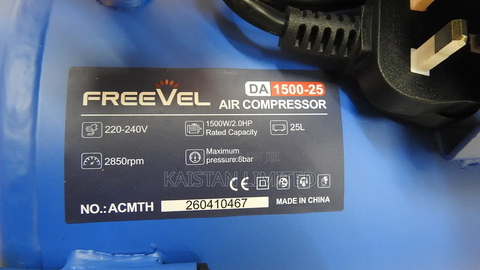 Portable 25l Air Compressor 1500w 8bar Electric Compressor