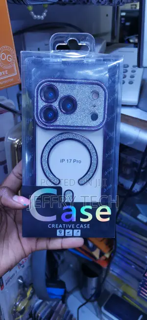 Purple Glitter-Accented MagSafe Case Designed for the iPhone 17 Pro.
