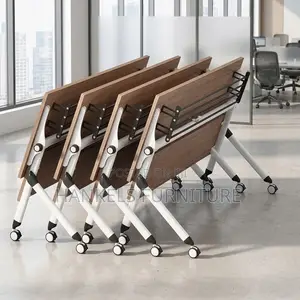 1.4M Foldable Training Table With Wheels