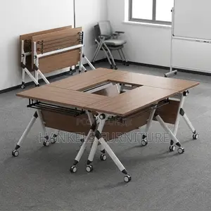 1.4M Foldable Training Table With Wheels