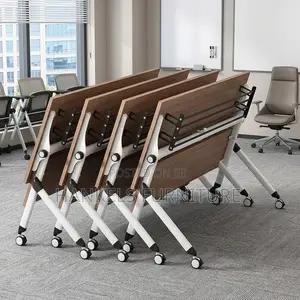 1.4M Foldable Training Table With Wheels