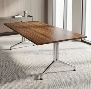 Boardroom Table; 2.4 M Fodable Wooden Boardroom Table With Wheels