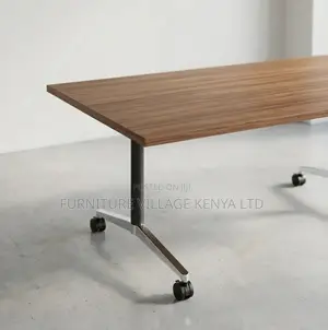Boardroom Table; 2.4 M Fodable Wooden Boardroom Table With Wheels