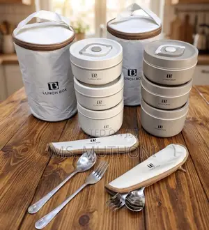 L 3-Tier Insulated Lunch Box Set