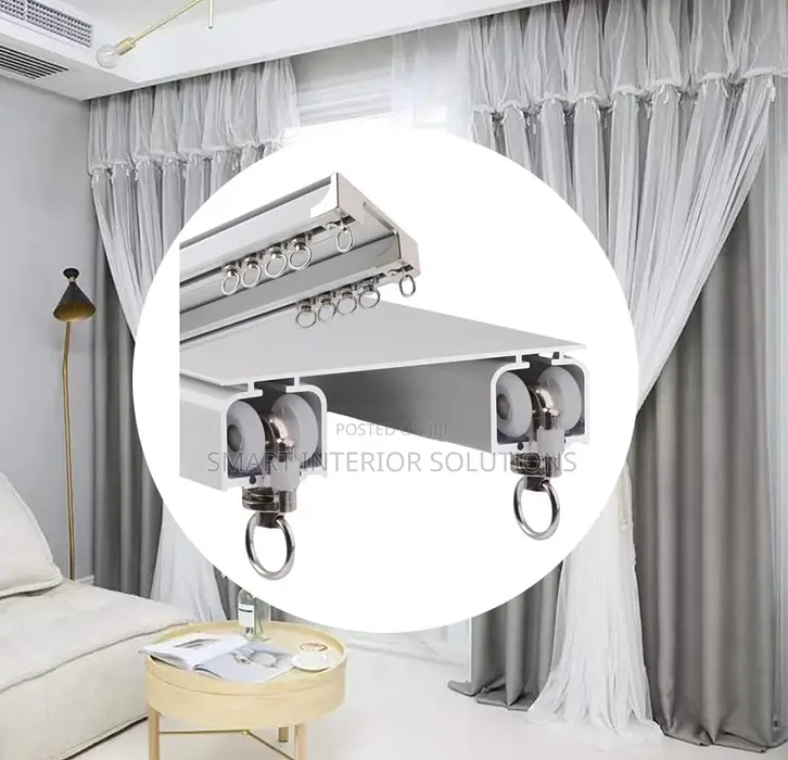 Living Room Double Curtain Rail