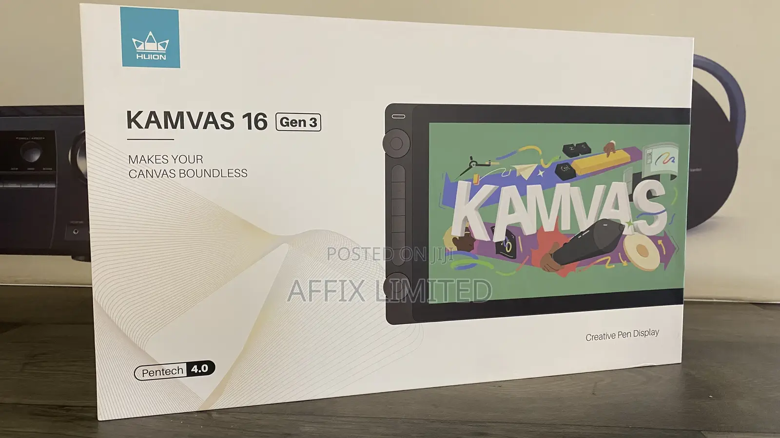 Huion Kamvas 16 Gen 3 Drawing Tablet With Stand