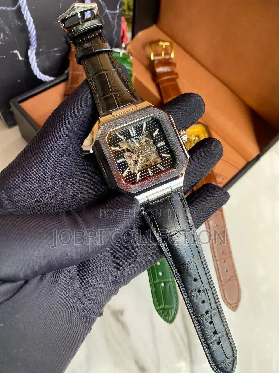 Automatic Patek Philippe Leather Strap Gents Watch