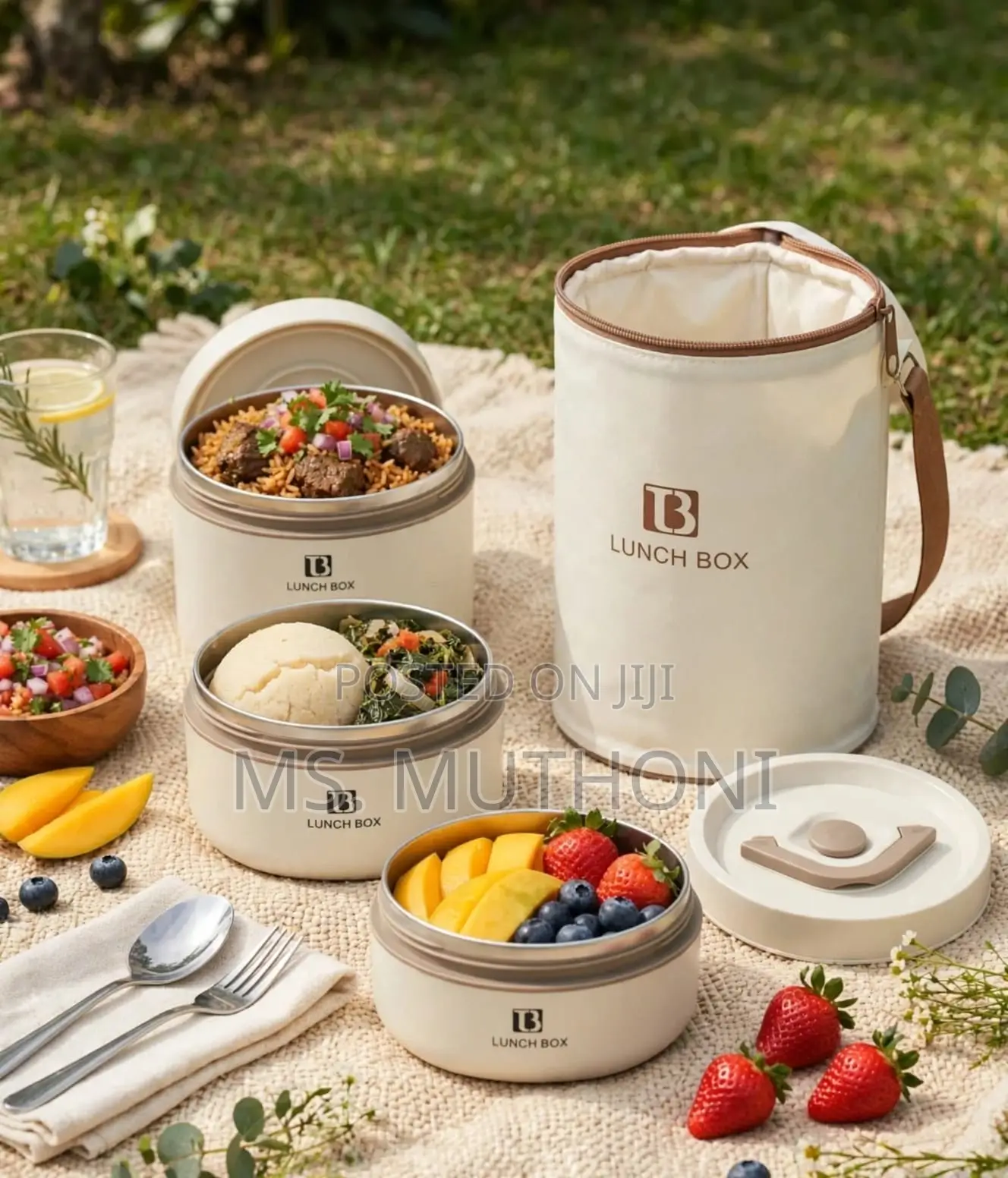 3x Stackable Food Containers (Lunch Box )