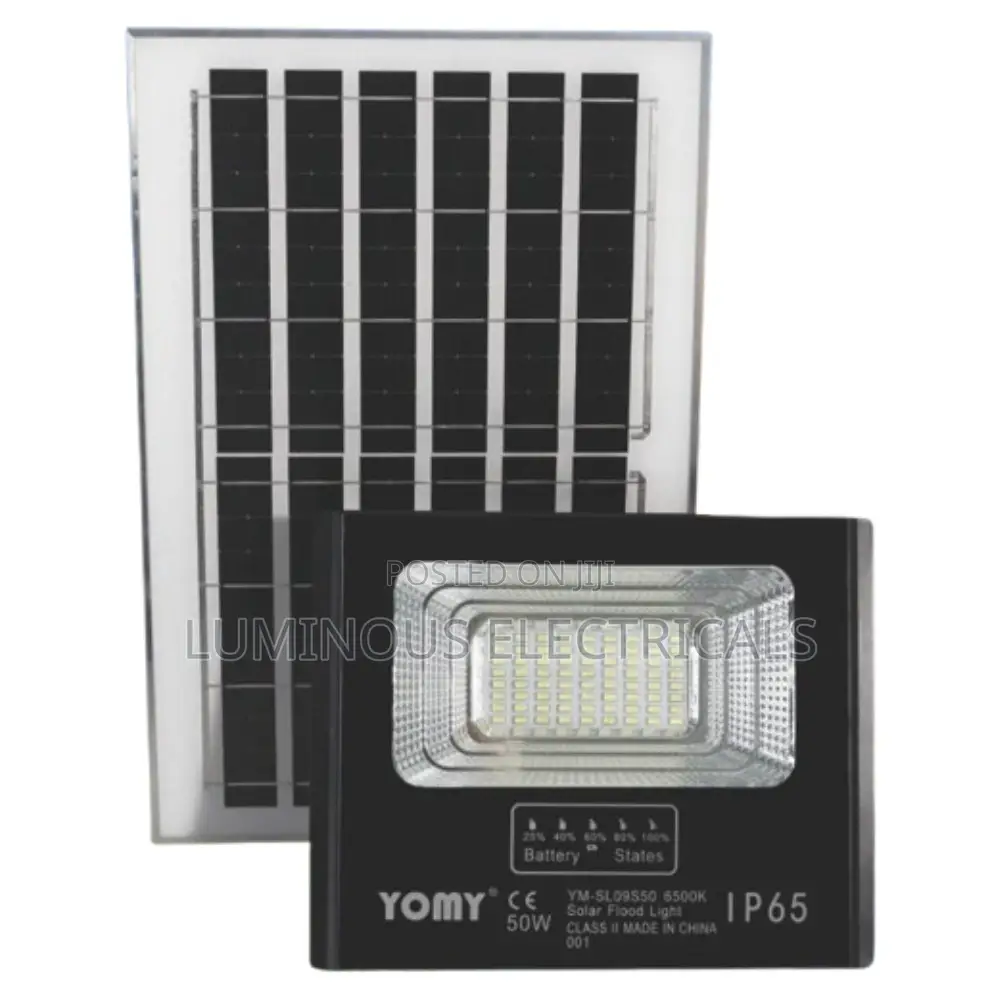 50W Solar Flood Light With Solar Panel – Outdoor Security Lighting
