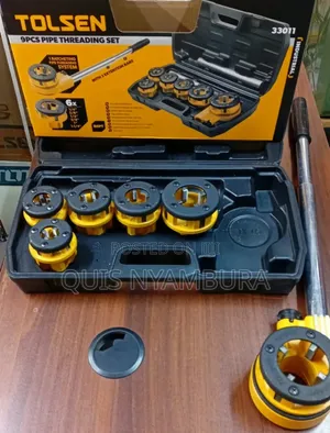 Tolsen Die Stock/ 9pcs Pipe Threading Set