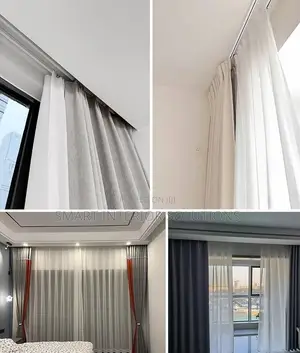 Double Curtain Rail With Hooks
