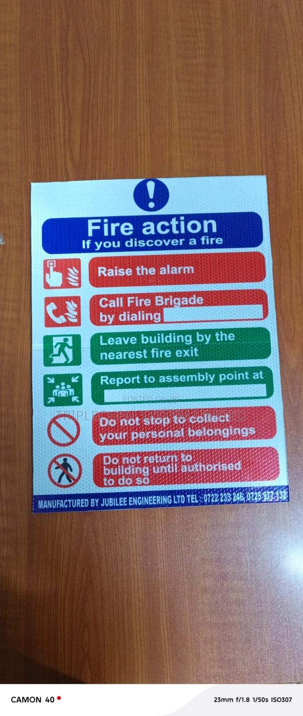 Fire Action Signage