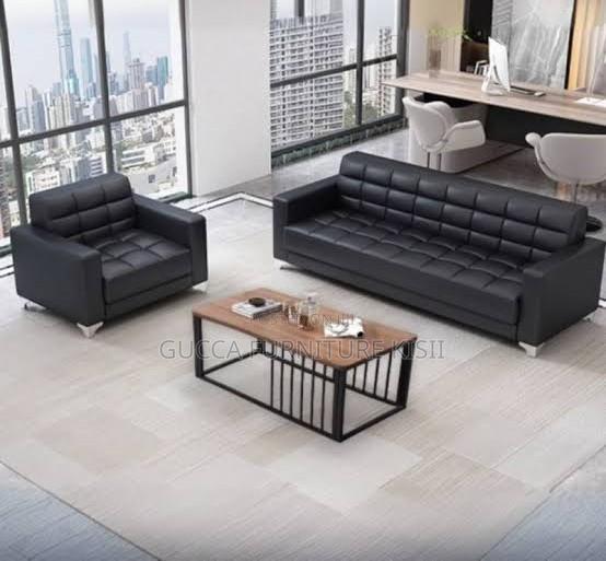 5 Seater Leatherette Office Reception Couch - thumbnail 3