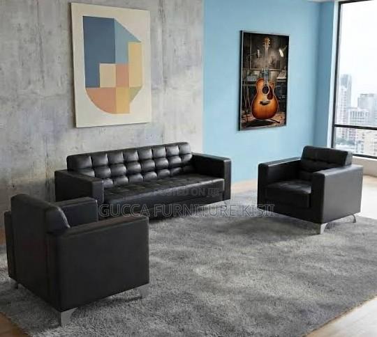 5 Seater Leatherette Office Reception Couch - thumbnail 4