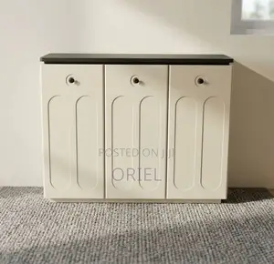 Office Shoe Rack : 3-Door Wooden Shoe Rack Cabinet