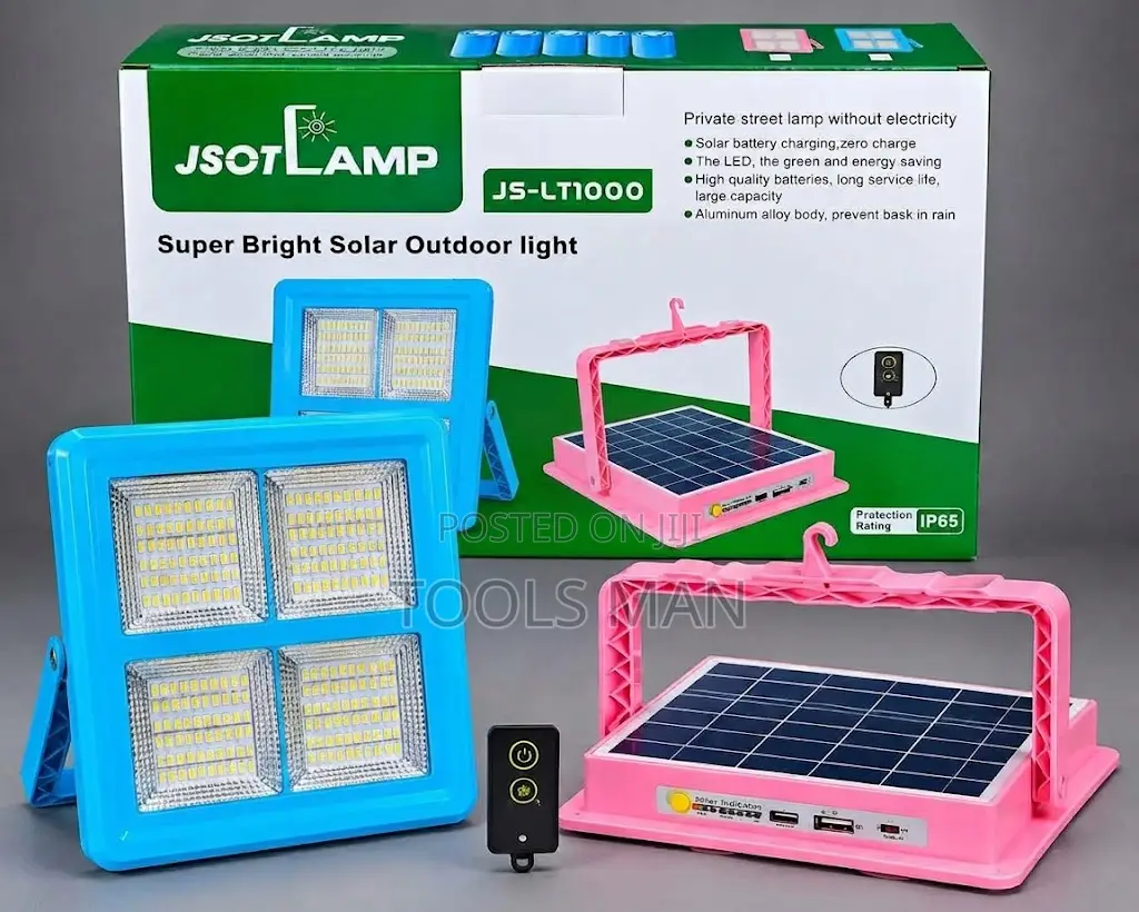 Solar Flood Security Light Remote Control IP65 JSOT Lamp JSLT1000