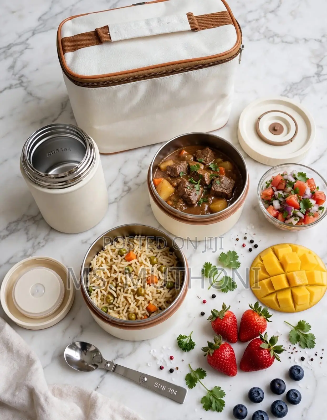 7 Piece -Set Thermal Lunch Box Bundle